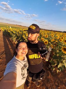 Marília e Kiko em dia de gravação da Impulso Filmes